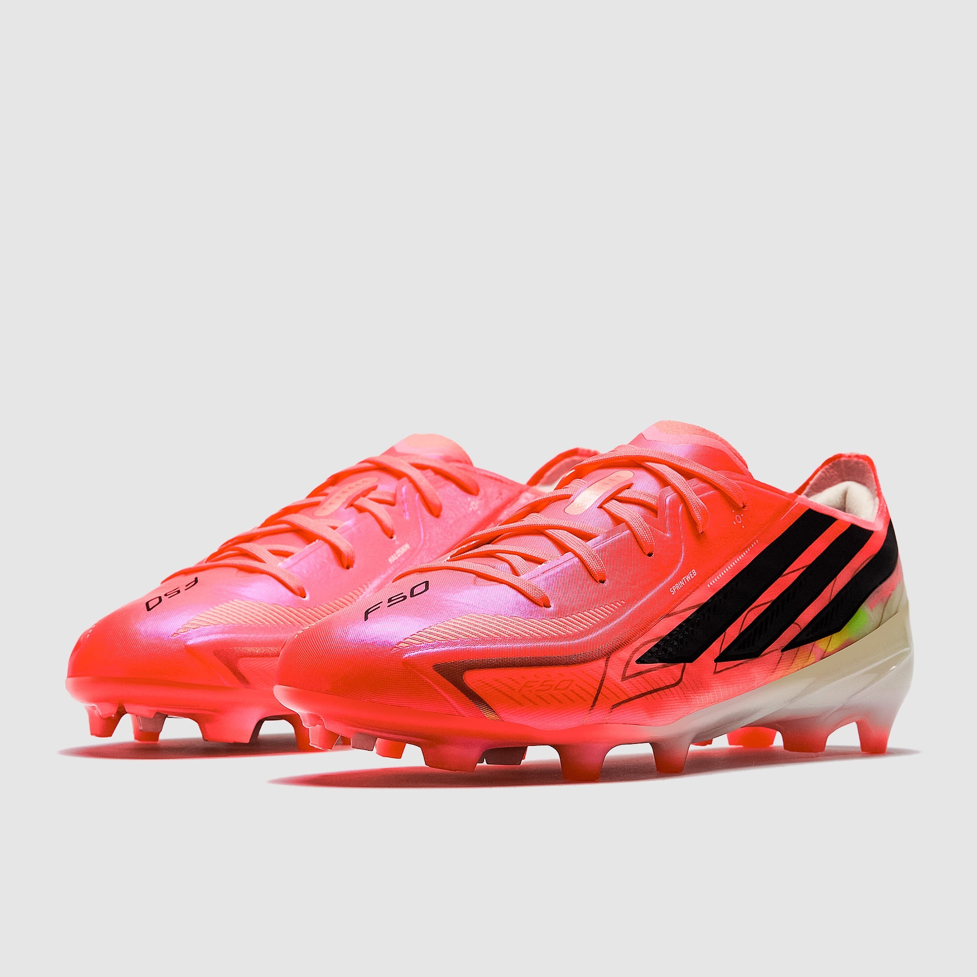 Adidas Kids F50 Hyperfast Elite FG Football Boots Solar Turbo/Core Black/Gold Met