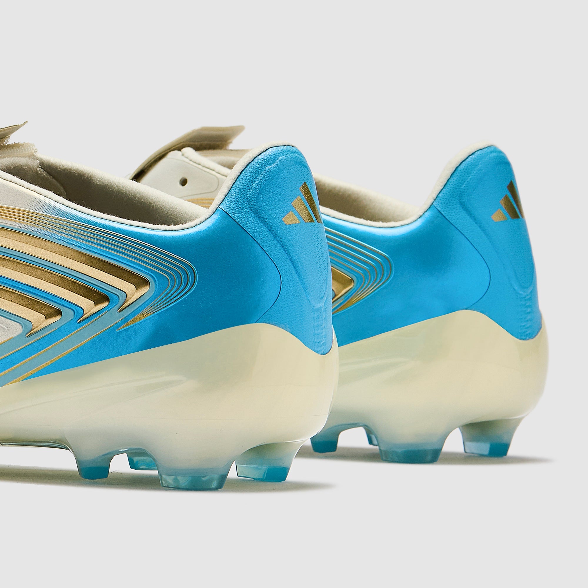 Adidas Kids F50 Elite X Messi FG Football Boots Ivory/Semi Blue Burst/Icey Blue