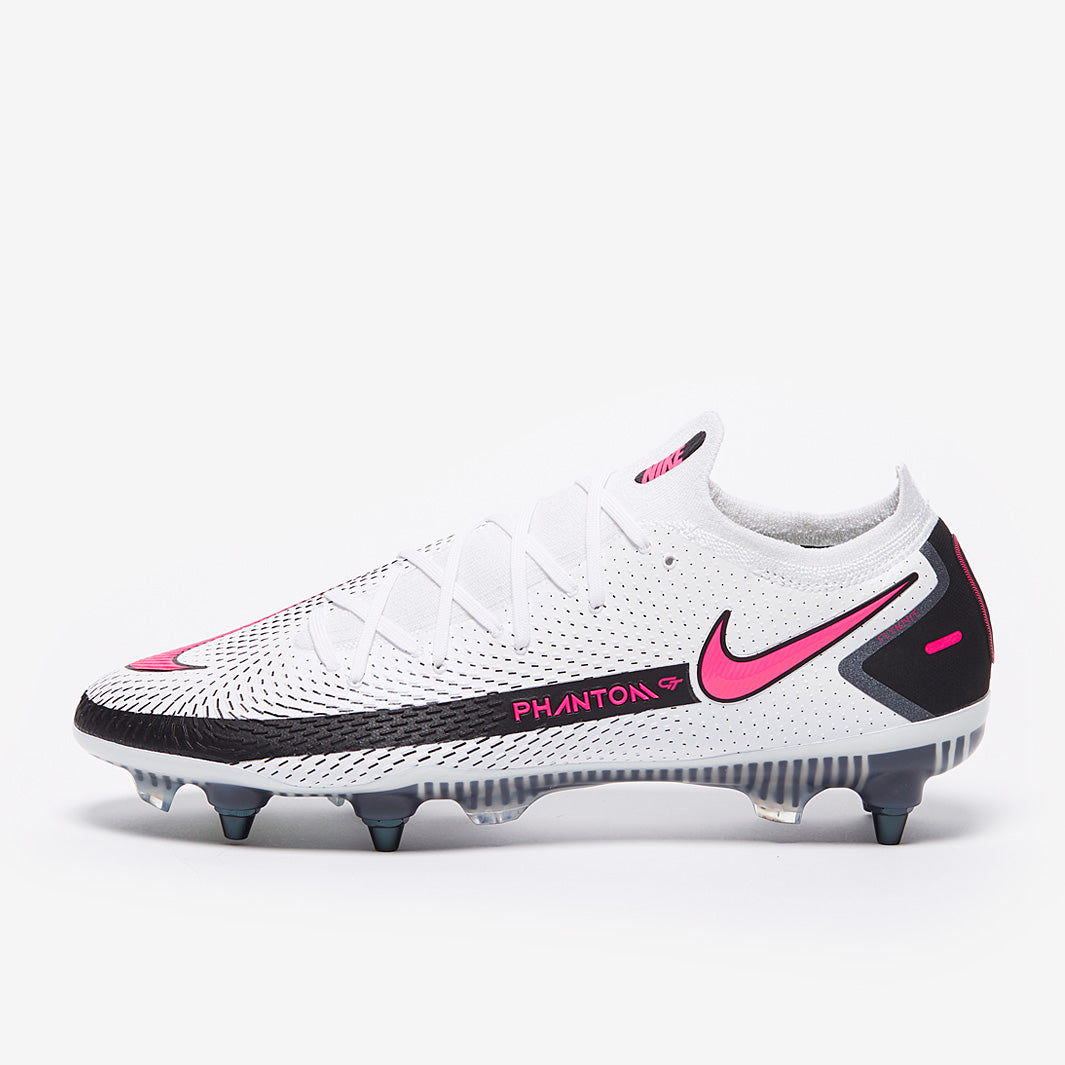 Nike Phantom GT Elite SG-PRO Anti-Clog Football Boots White/Pink Blast/Black