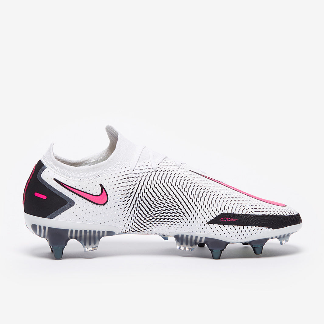 Nike Phantom GT Elite SG-PRO Anti-Clog Football Boots White/Pink Blast/Black
