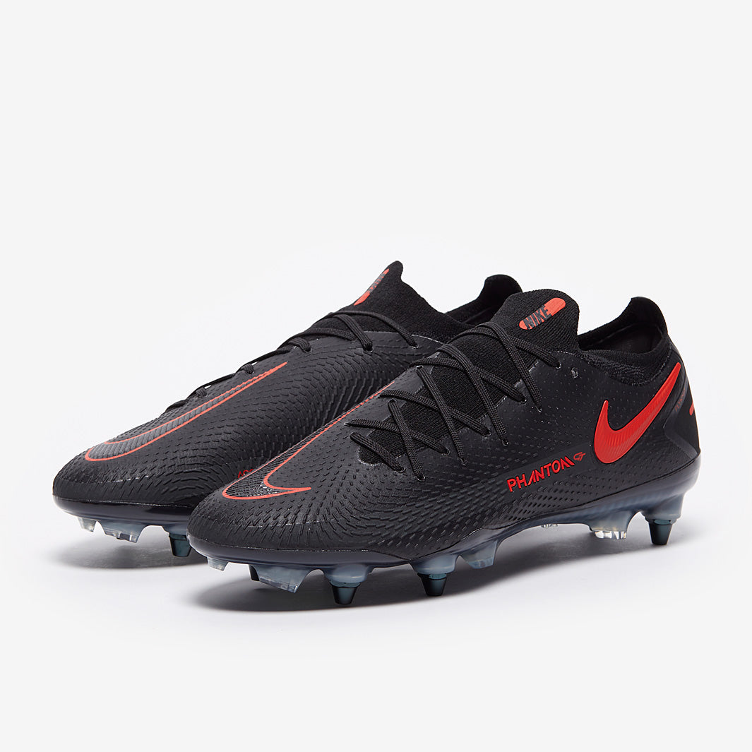 Nike Phantom GT Elite SG-PRO Anti-Clog Football Boots Black/Chile Red/Dark Smoke Grey