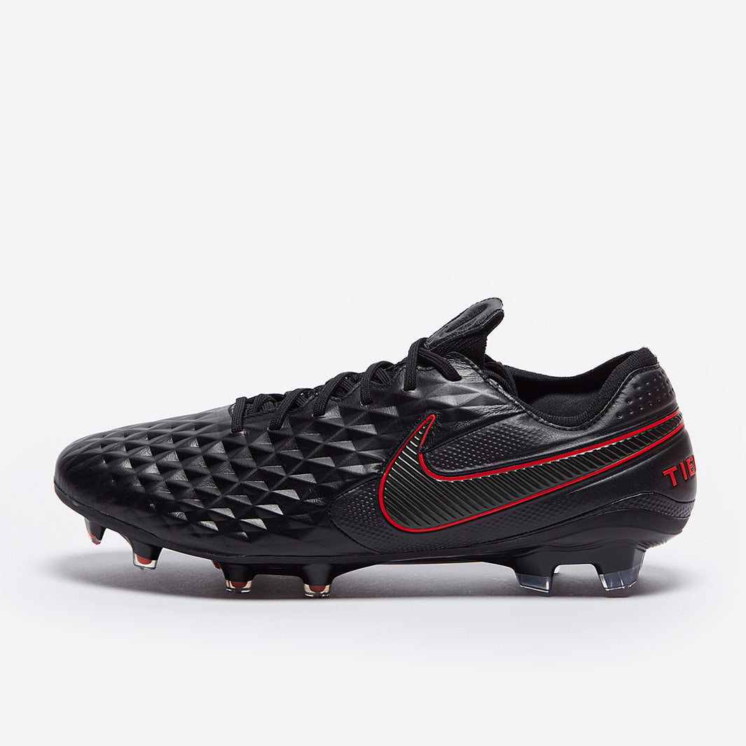 Nike Tiempo Legend VIII Elite FG Football Boots Black/Dark Smoke Grey/Chile Red