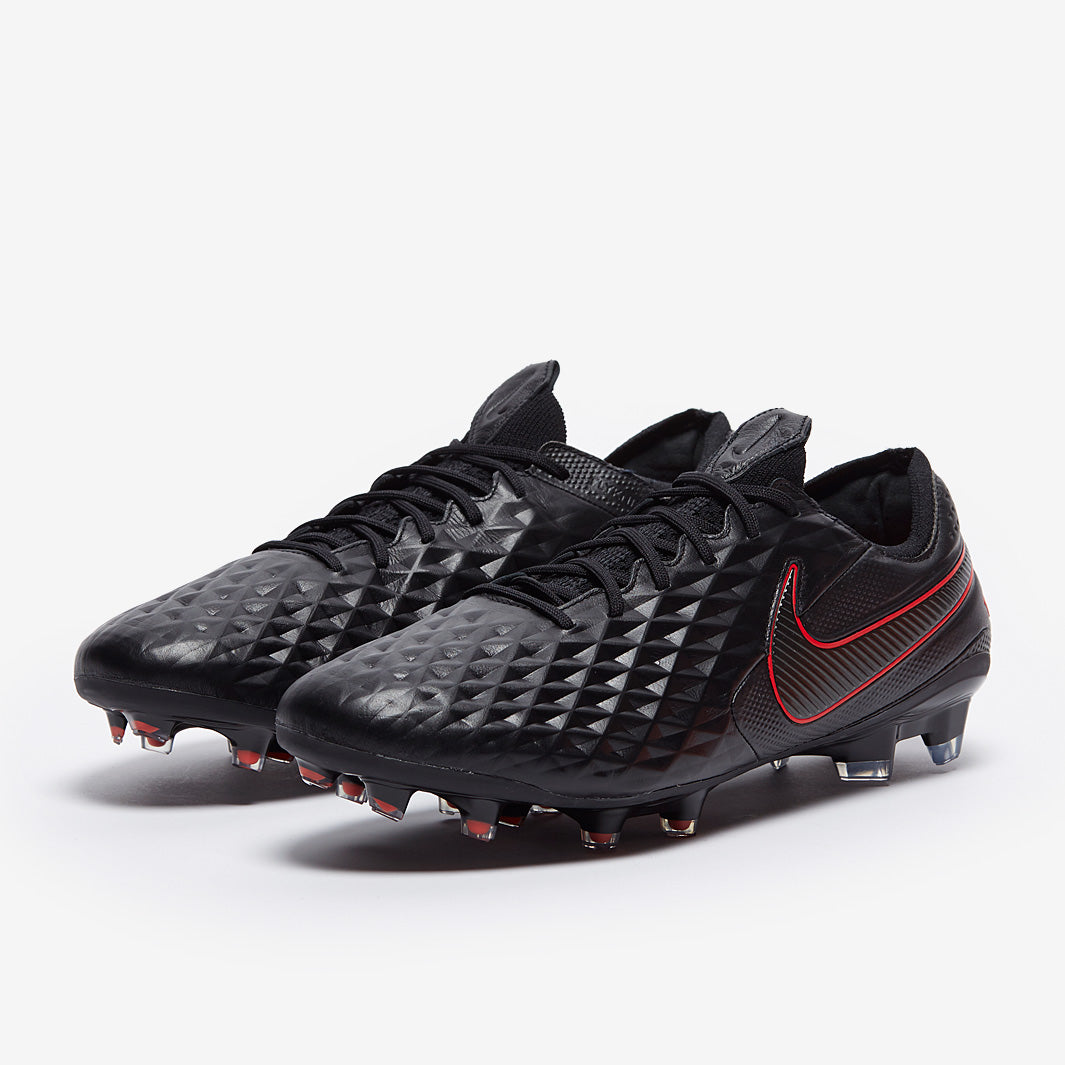 Nike Tiempo Legend VIII Elite FG Football Boots Black/Dark Smoke Grey/Chile Red