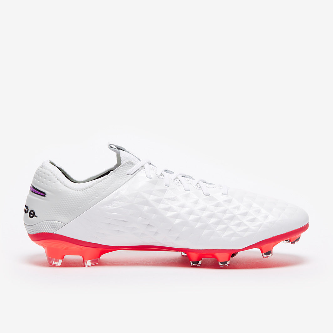 Nike Tiempo Legend VIII Elite FG Football Boots White/Flash Crimson/Photon Dust
