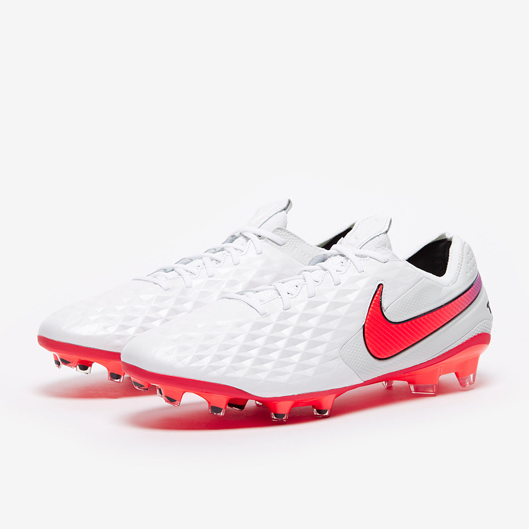 Nike Tiempo Legend VIII Elite FG Football Boots White/Flash Crimson/Photon Dust