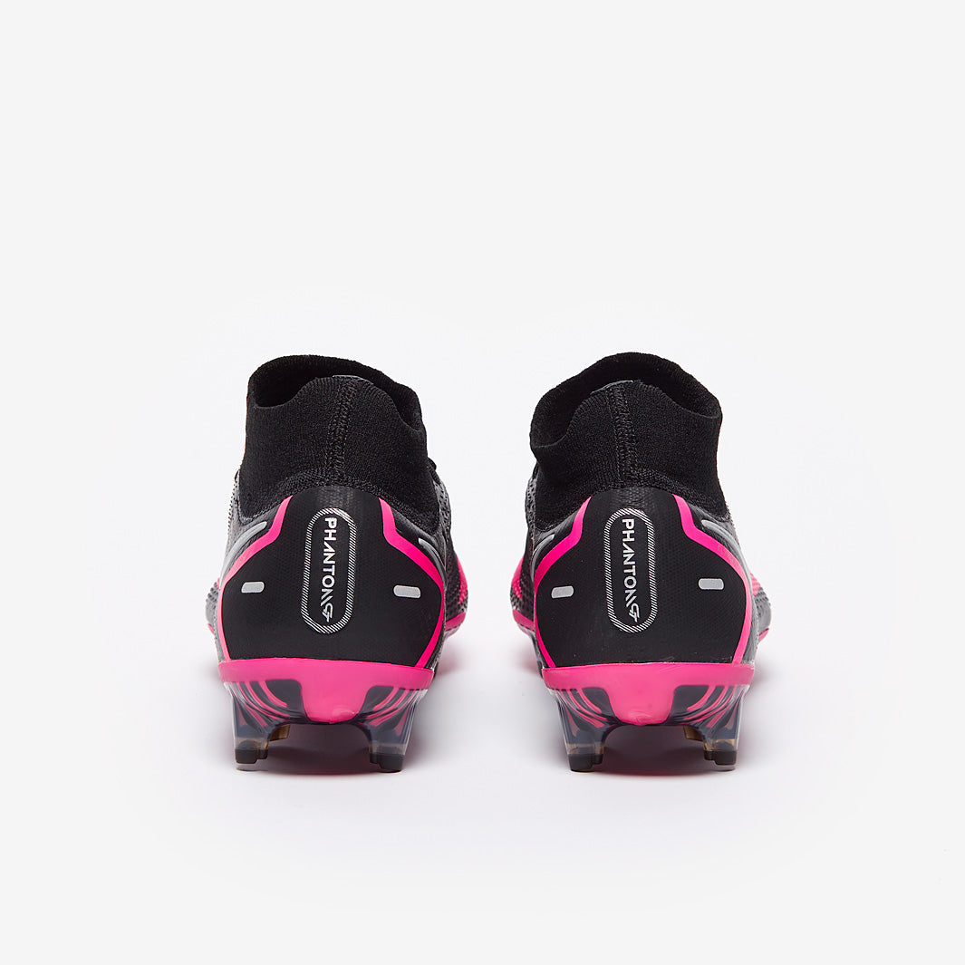 Nike Phantom GT Elite DF FG Chuteira Campo Preta e Prateada