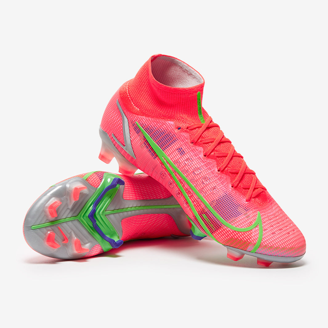 Nike Mercurial Superfly VIII Elite FG Football Boots Bright Crimson/Metallic Silver