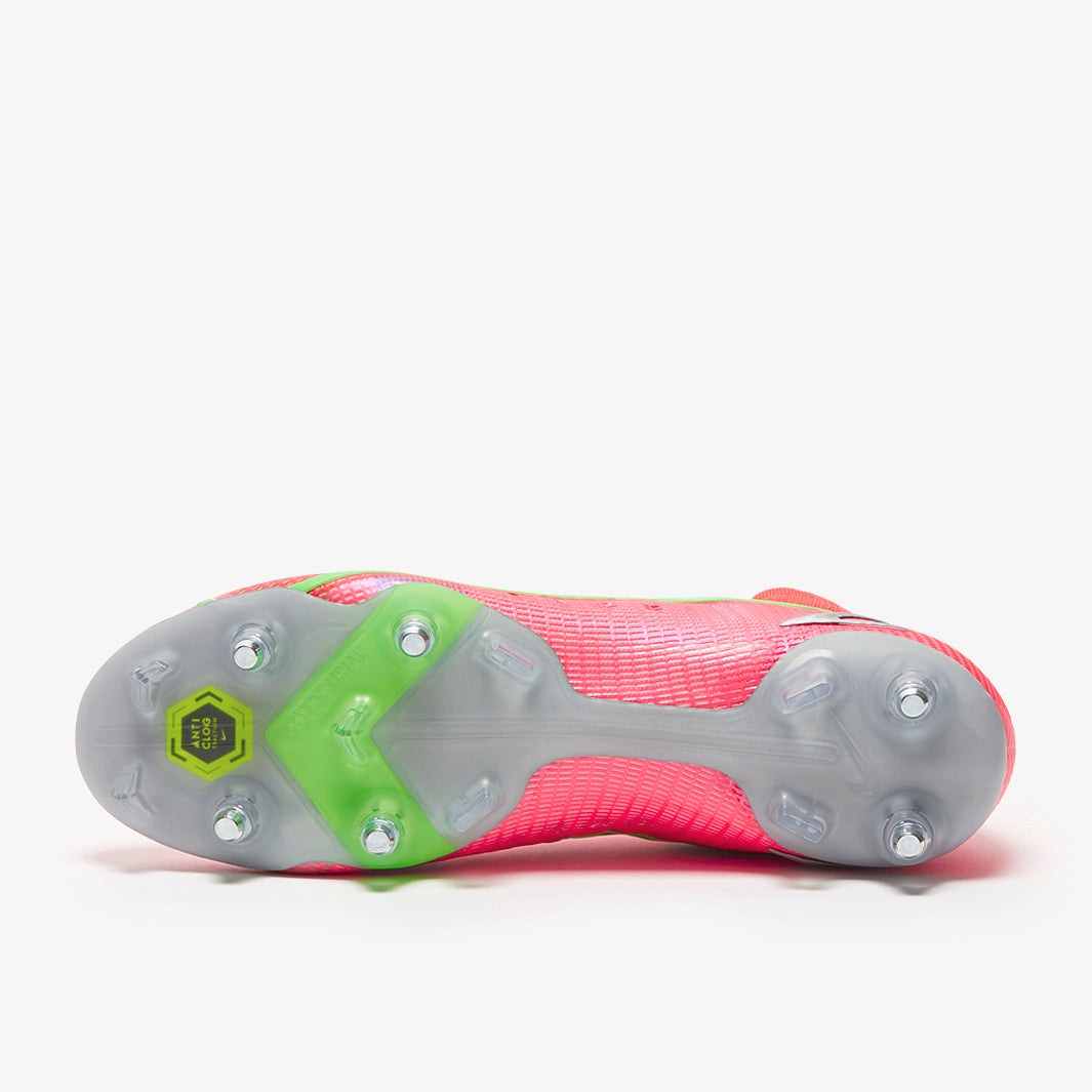 Nike Mercurial Superfly VIII Elite SG-PRO Anti-Clog Football Boots Bright Crimson/Metallic Silver