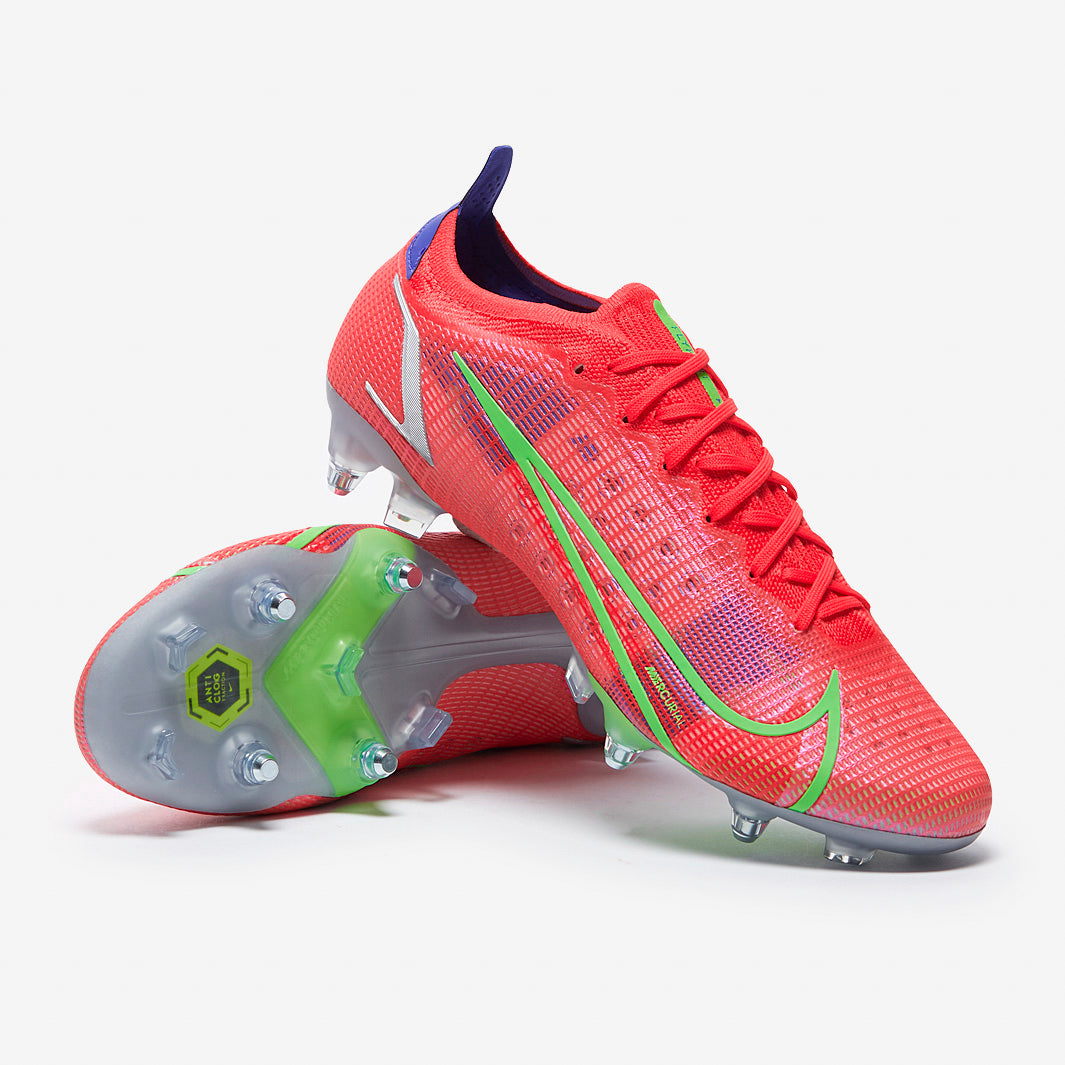 Nike Mercurial Vapor XIV Elite SG-PRO Anti-Clog Football Boots Bright Crimson/Metallic Silver