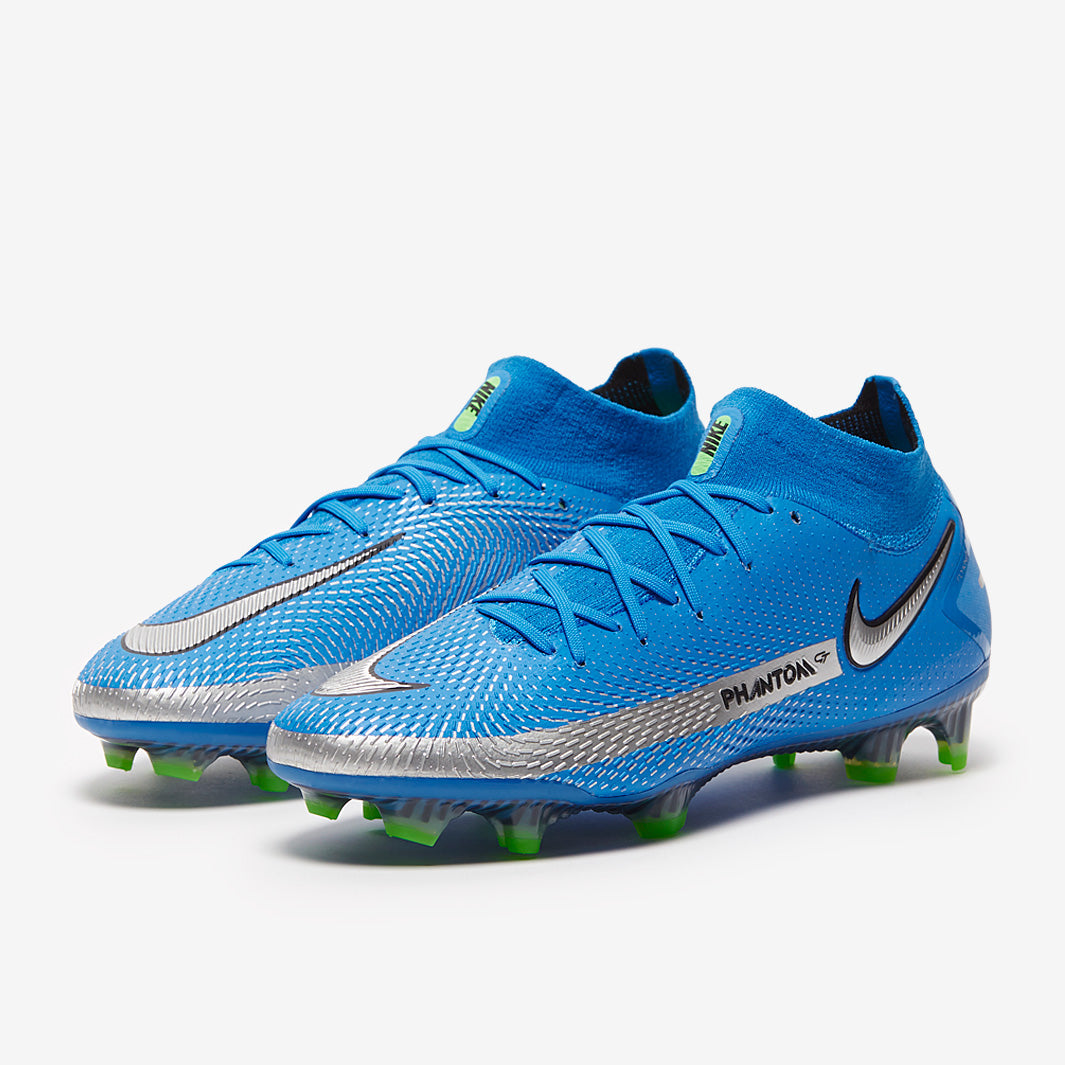 Nike Phantom GT Elite DF FG Football Boots Photo Blue/Metallic Silver/Rage Green