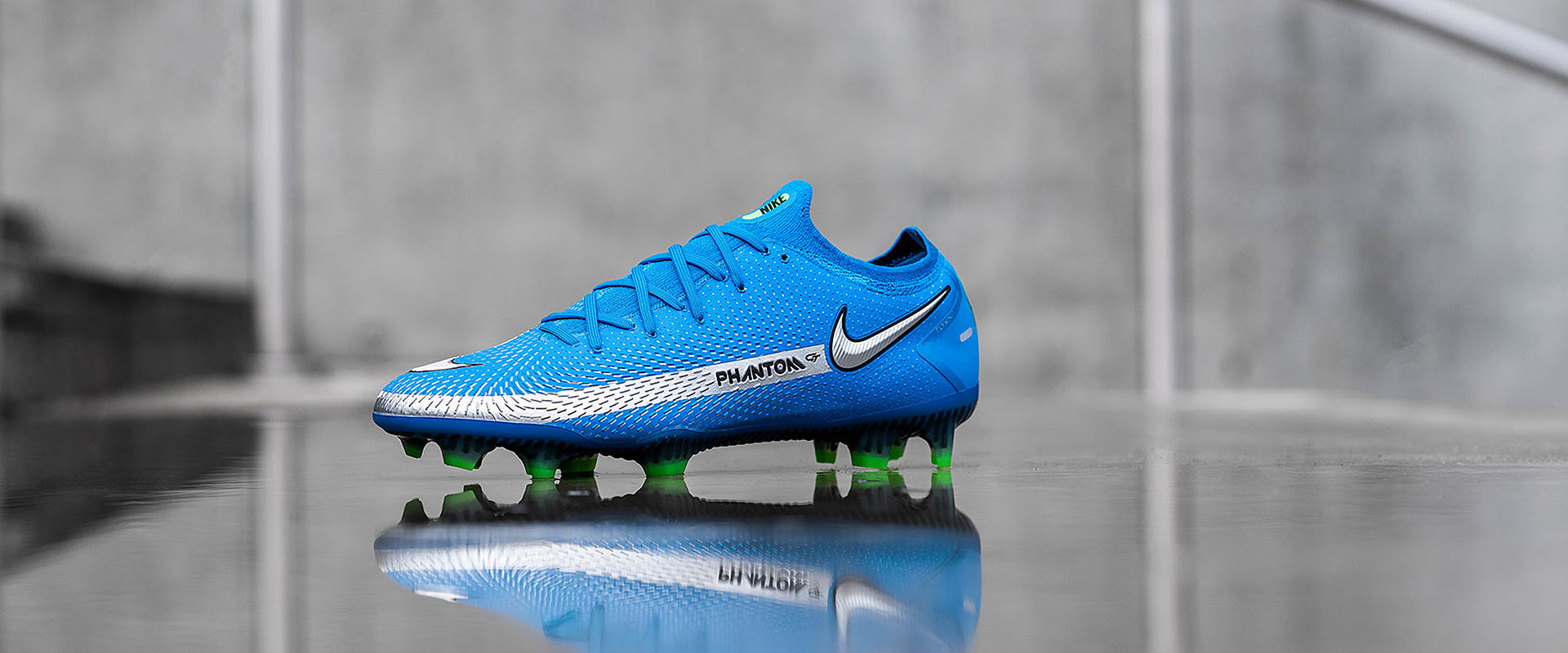 Nike Phantom GT Elite FG Football Boots Photo Blue/Metallic Silver/Rage Green