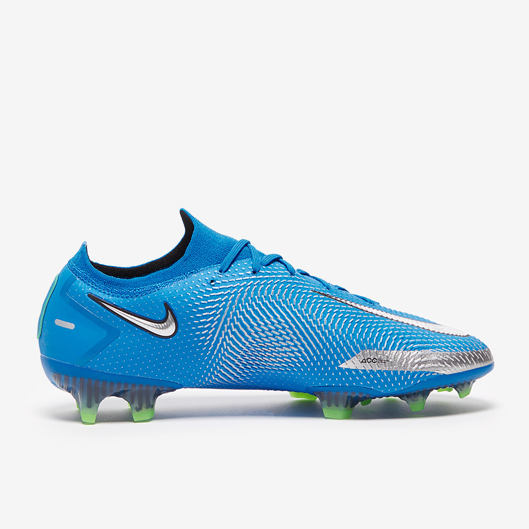 Nike Phantom GT Elite FG Football Boots Photo Blue/Metallic Silver/Rage Green