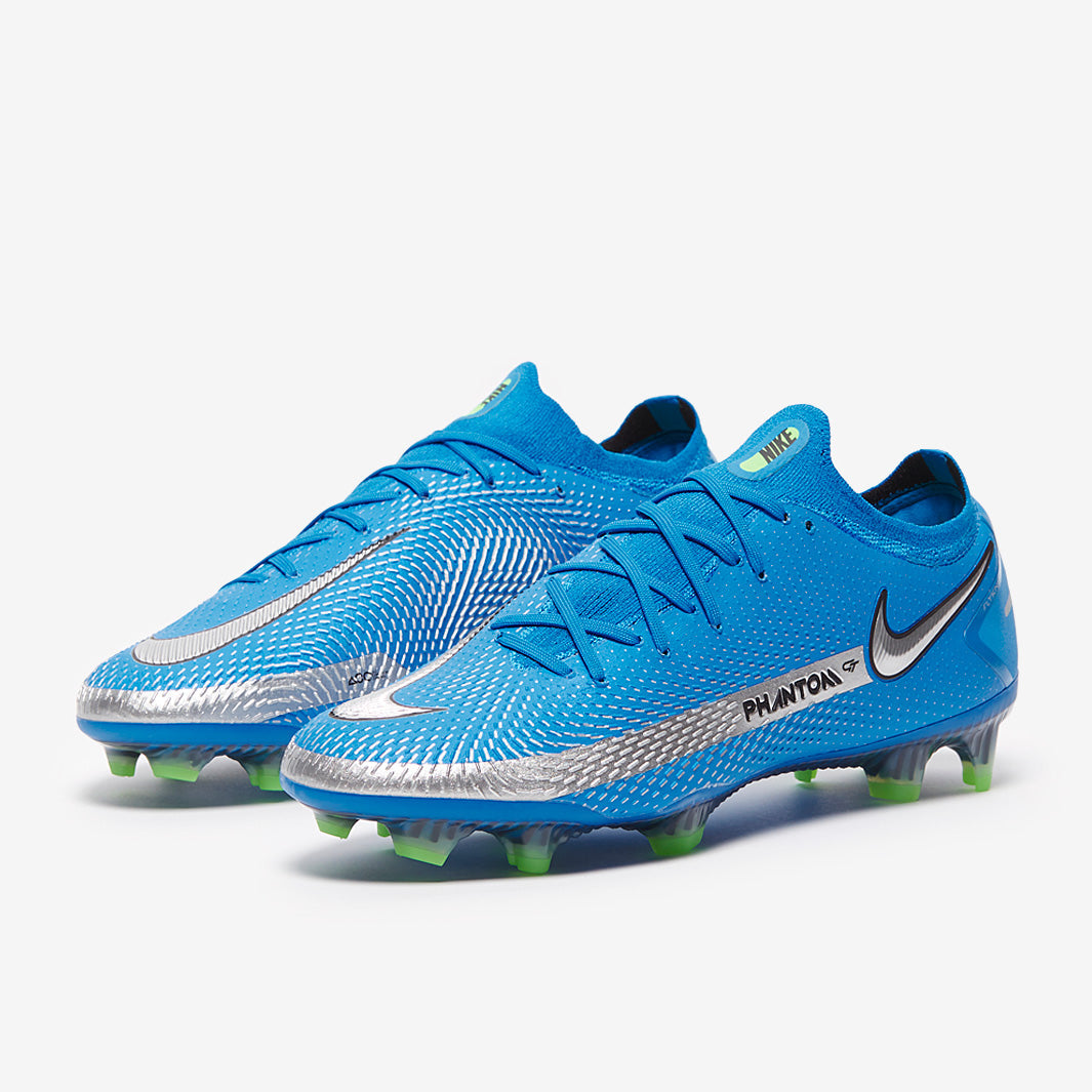 Nike Phantom GT Elite FG Football Boots Photo Blue/Metallic Silver/Rage Green