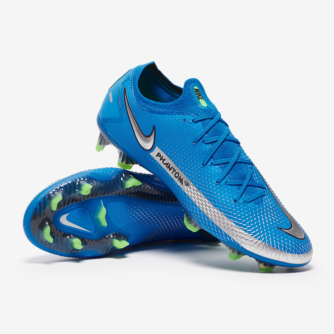 Nike Phantom GT Elite FG Football Boots Photo Blue/Metallic Silver/Rage Green