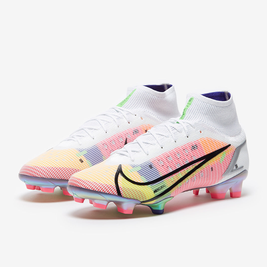 Nike Mercurial Superfly Dragonfly 8 Elite FG Football Boots White/Metallic Silver/Dark Raisin