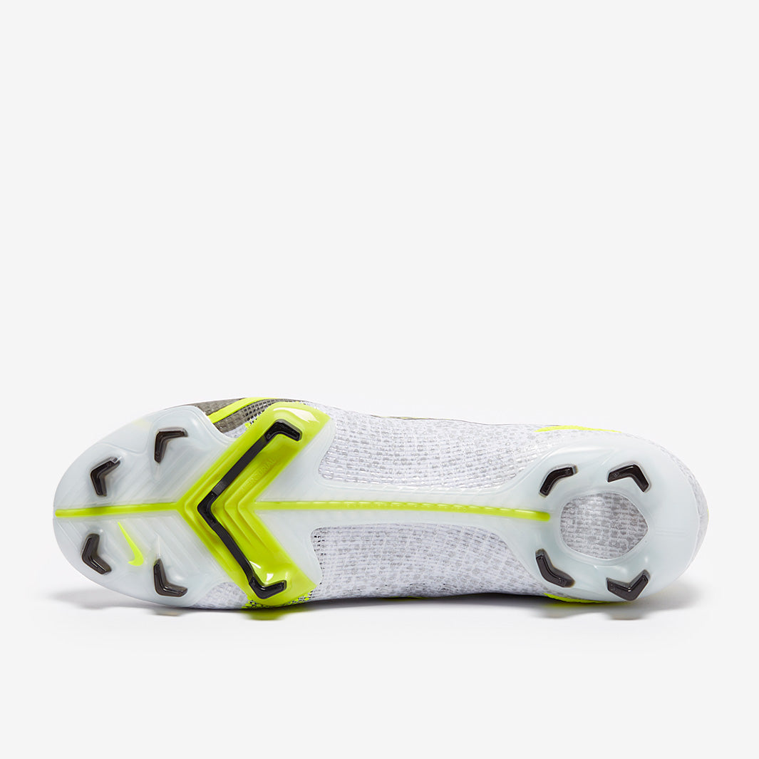 Nike Mercurial Vapor 14 Elite FG Football Boots White/Black Metallic/Silver Volt