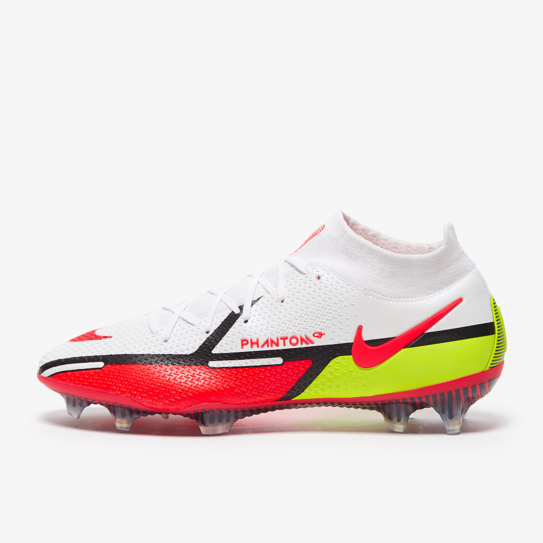 Nike Phantom GT II Elite FG Football Boots White/Bright Crimson/Volt