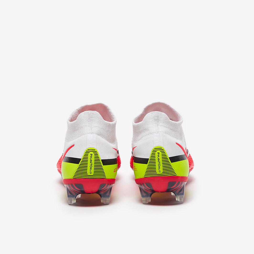 Nike Phantom GT II Elite FG Football Boots White/Bright Crimson/Volt