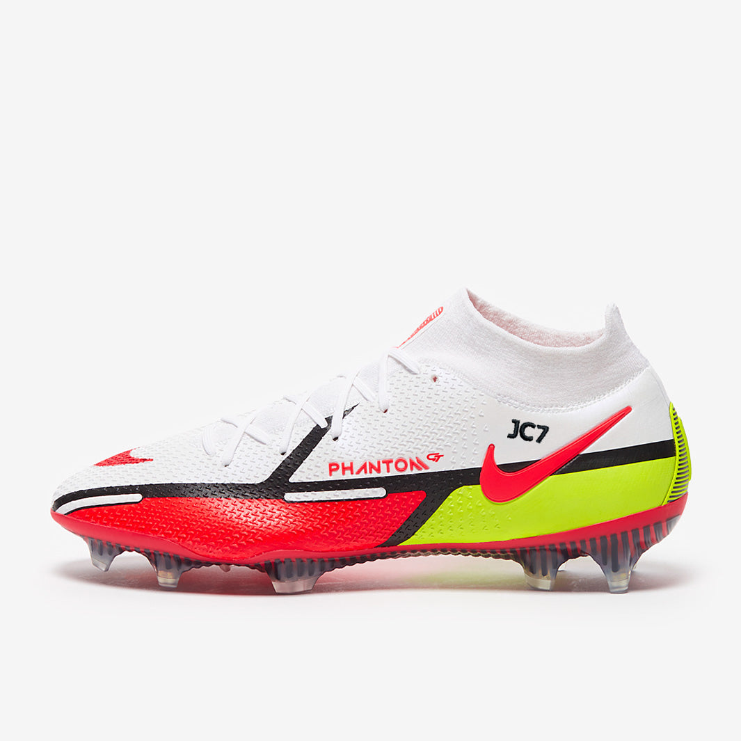 Nike Phantom GT II Elite FG Football Boots White/Bright Crimson/Volt