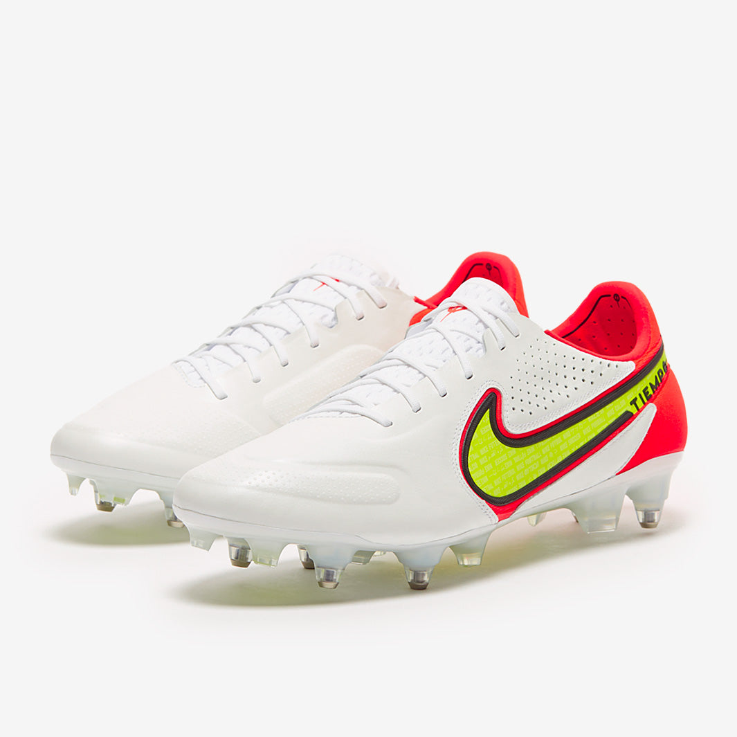 Nike Tiempo Legend IX Elite SG-Pro AC Football Boots White/Volt/Bright Crimson