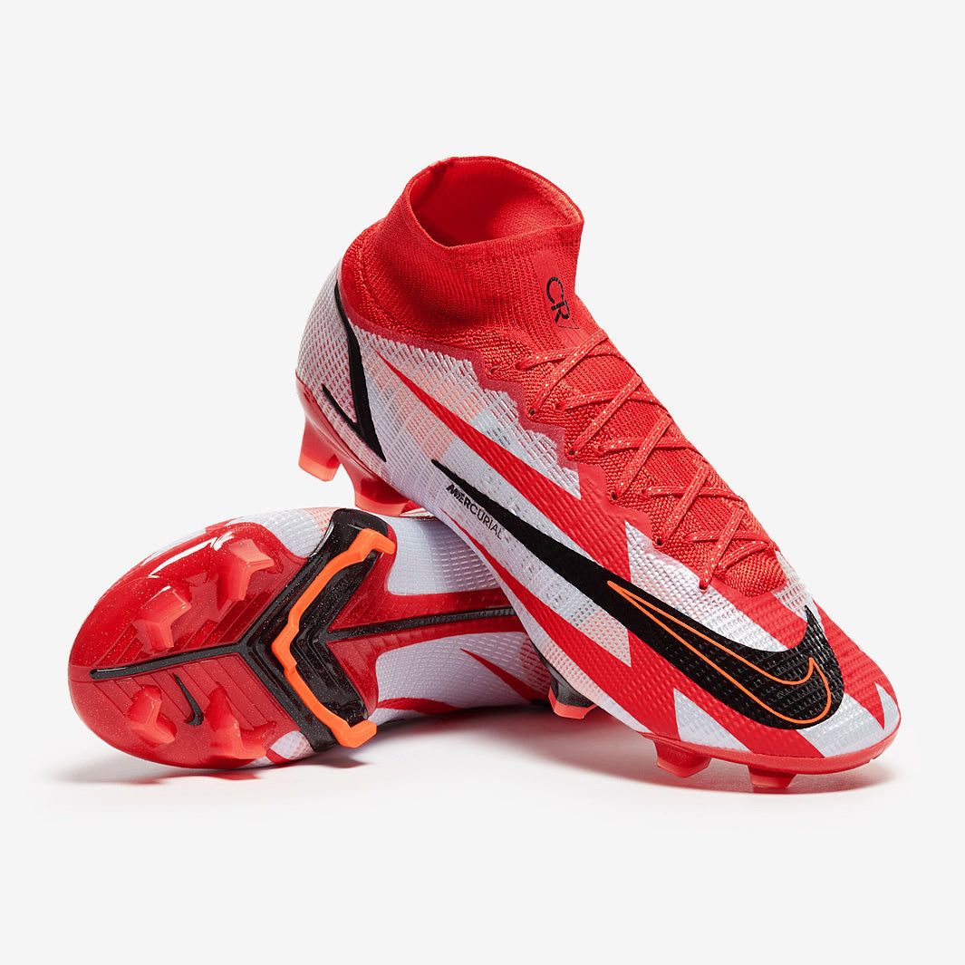 Nike Mercurial Superfly VIII Elite CR7 FG Football Boots Chile Red/Black/White/Total Orange
