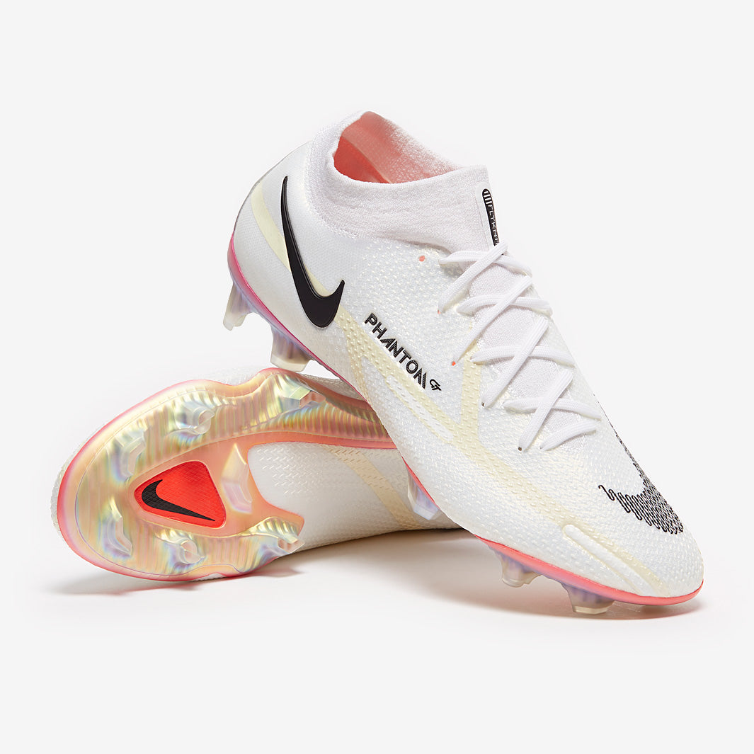 Nike Phantom GT II Elite FG Football Boots White/Black/Bright Crimson/Pink Blast