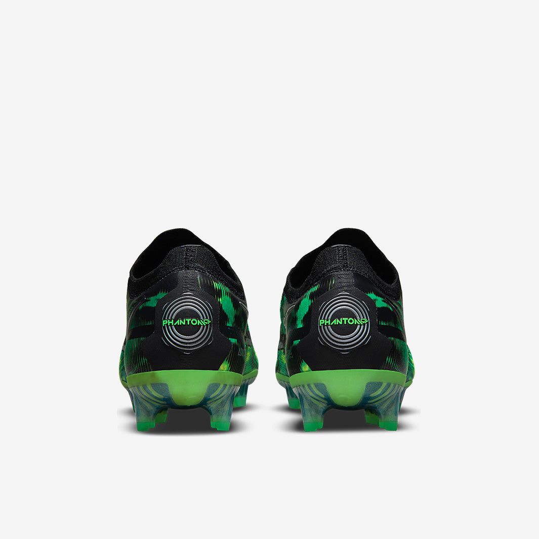 Nike Phantom GT II Elite FG Football Boots Black/Metallic Platinum/Green Strike