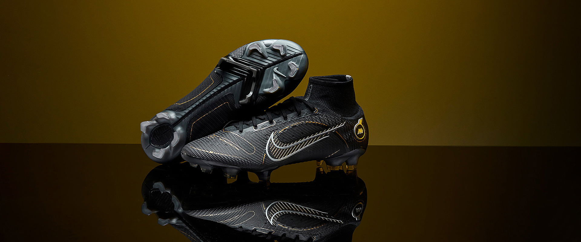 Nike Mercurial Superfly VIII Elite FG Football Boots Black/Metallic Gold/Metallic Silver