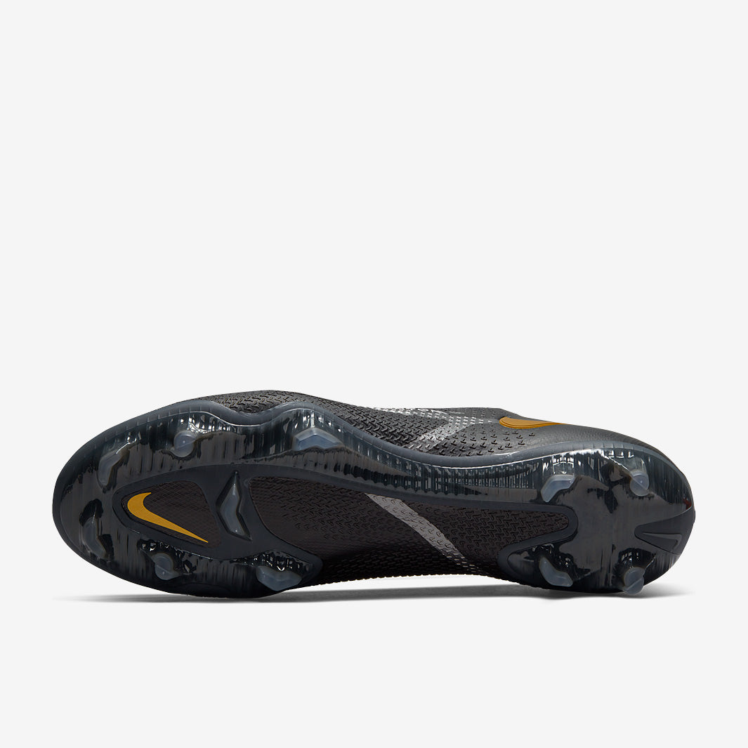 Nike Phantom GT II Elite FG Football Boots Black/Metallic Dark Grey/Metallic Gold