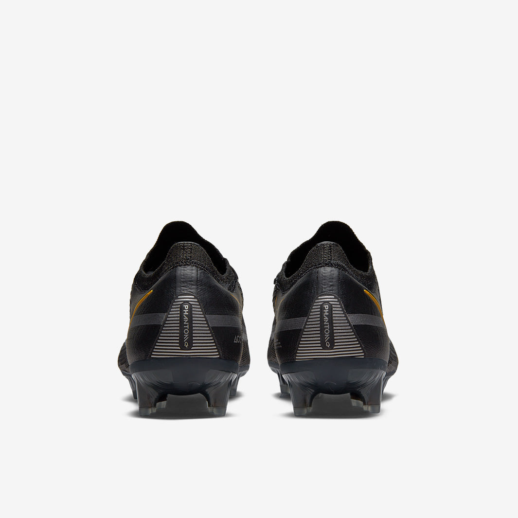 Nike Phantom GT II Elite FG Football Boots Black/Metallic Dark Grey/Metallic Gold