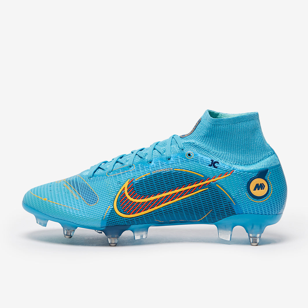 Nike Mercurial Superfly VIII Elite SG-Pro Anti-Clog Football Boots Chlorine Blue/Laser Orange/Marina