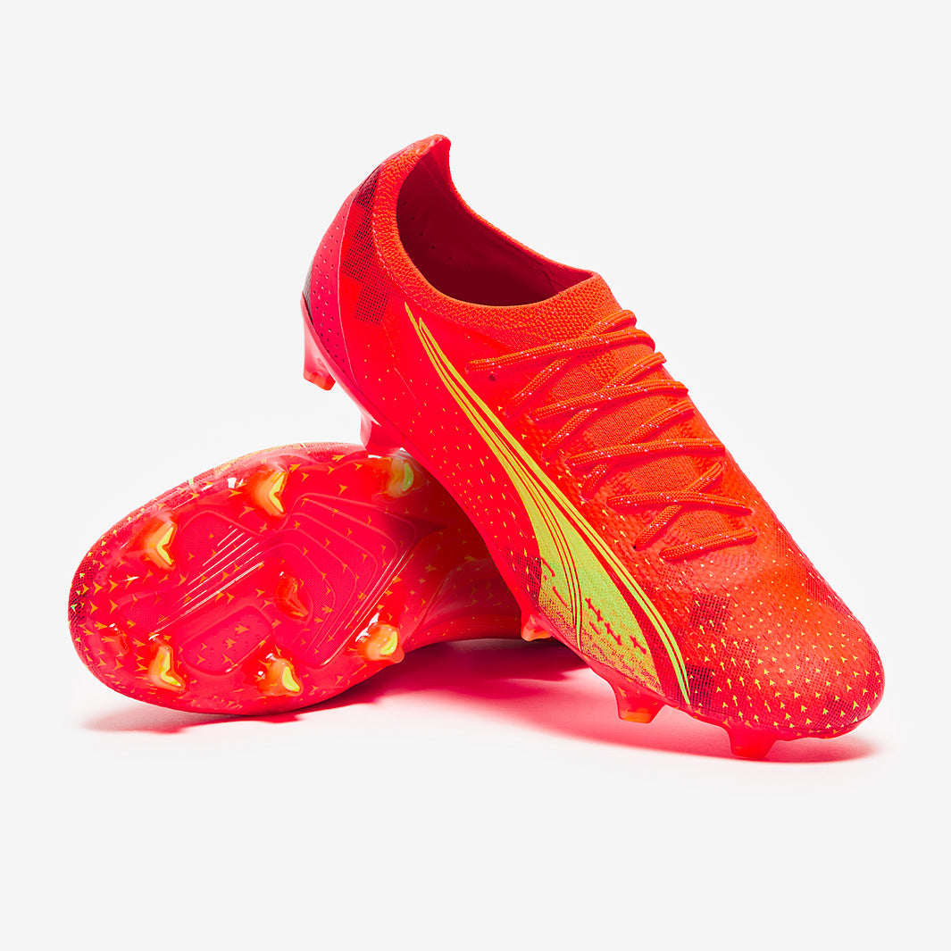 Puma Ultra Ultimate FG/AG Football Boots Fiery Coral/Fizzy Light/Puma Black