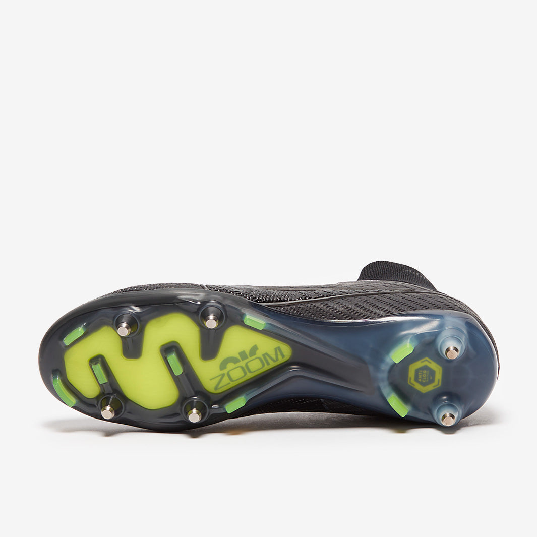Nike Air Zoom Mercurial Superfly IX Elite SG-Pro Anti-Clog Football Boots Black/Dk Smoke Grey/Summit White/Volt