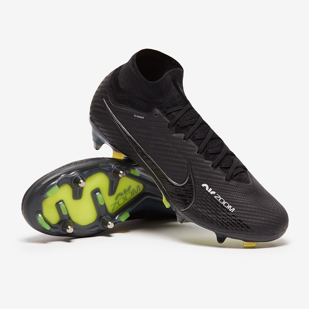 Nike Air Zoom Mercurial Superfly IX Elite SG-Pro Anti-Clog Football Boots Black/Dk Smoke Grey/Summit White/Volt