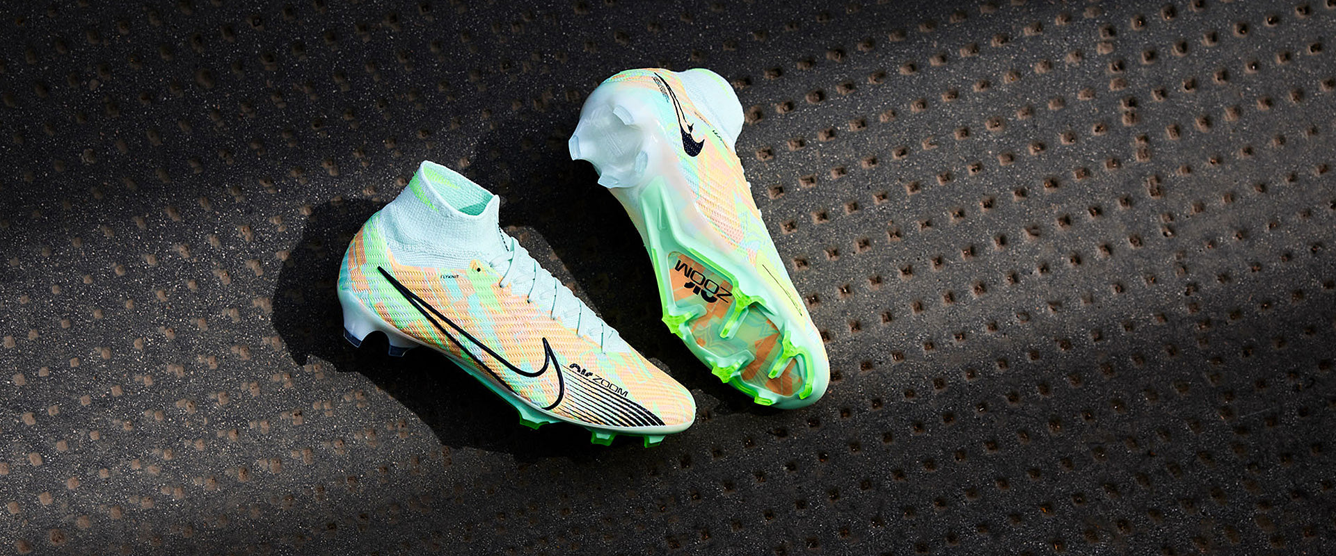 Nike Air Zoom Mercurial Superfly IX Elite FG Football Boots Barely Green/Blackened Blue/Total Orange