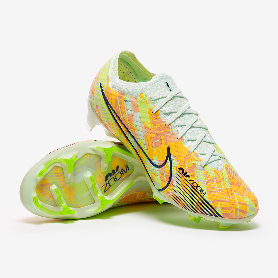 Nike Air Zoom Mercurial Vapor XV Elite FG Football Boots Barely Green/Blackened Blue/Total Orange