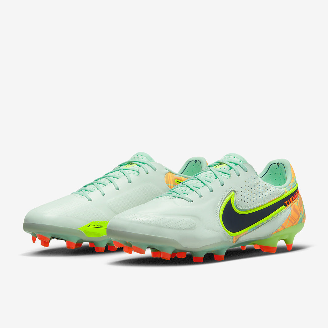 Nike Tiempo Legend IX Elite FG Football Boots Barely Green/Blackened Blue/Total Orange
