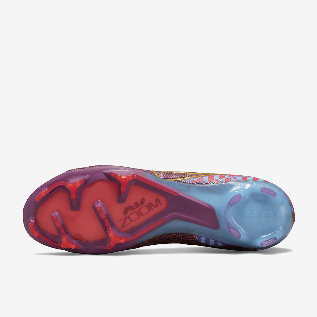 Nike Air Zoom Mercurial Vapor XV Elite KM FG Football Boots Dark Beetroot/Metallic Vivid Gold