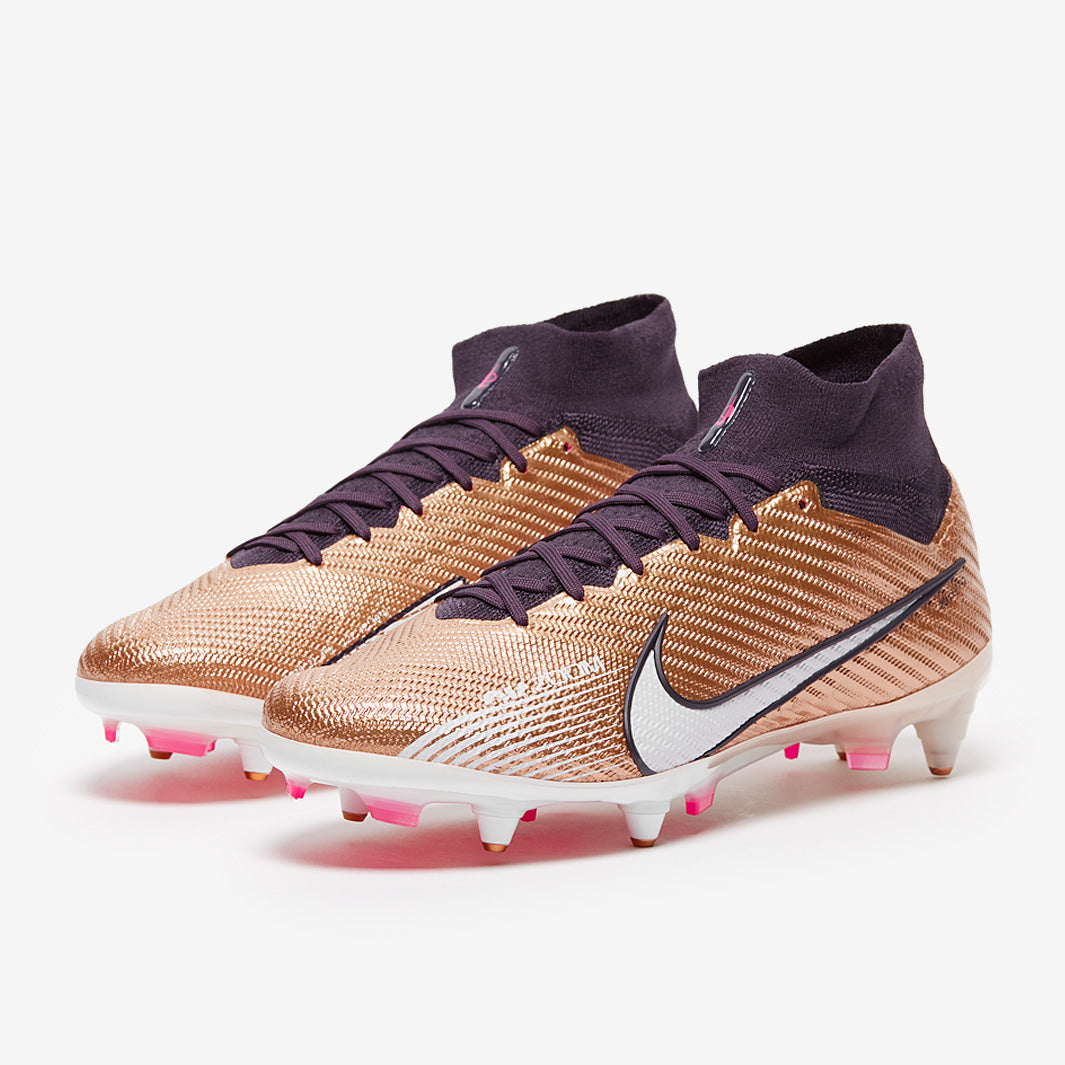 Nike Air Zoom Mercurial Superfly IX Elite Pro-SG Anti-Clog Football Boots Metallic Copper