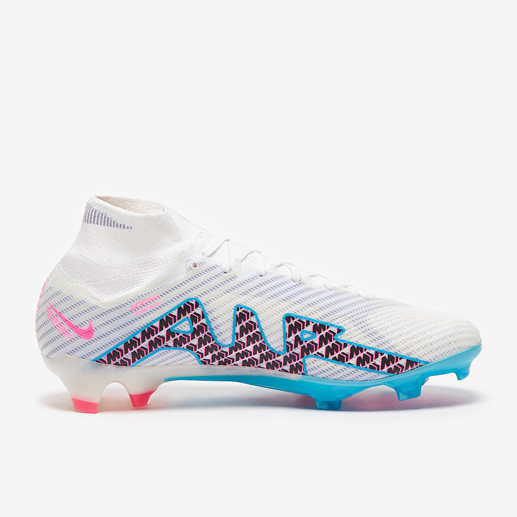 Nike Air Zoom Mercurial Superfly IX Elite FG Football Boots White/Baltic Blue/Pink Blast/Indigo Haze