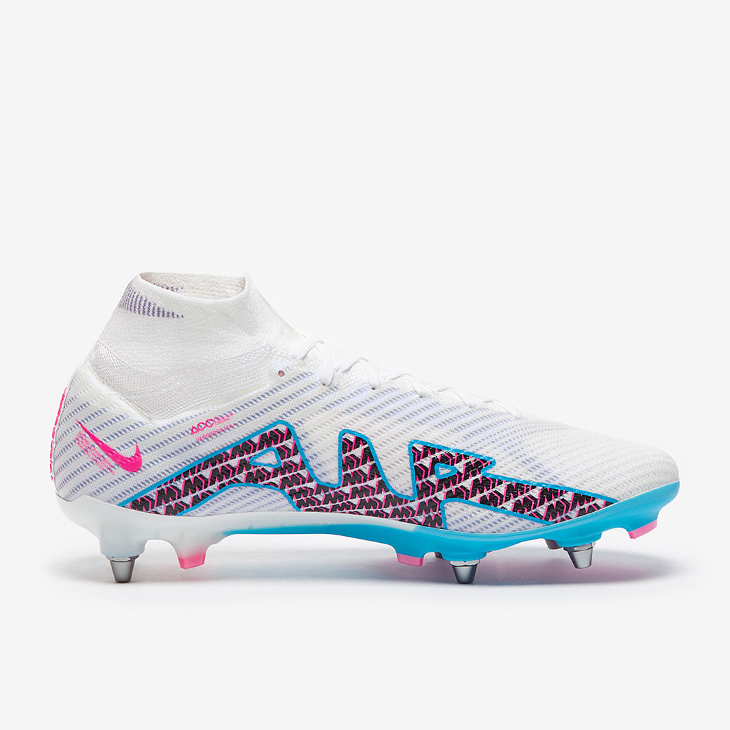 Nike Air Zoom Mercurial Superfly IX Elite SG-Pro Player Edition Football Boots White/Baltic Blue/Pink Blast/Indigo Haze