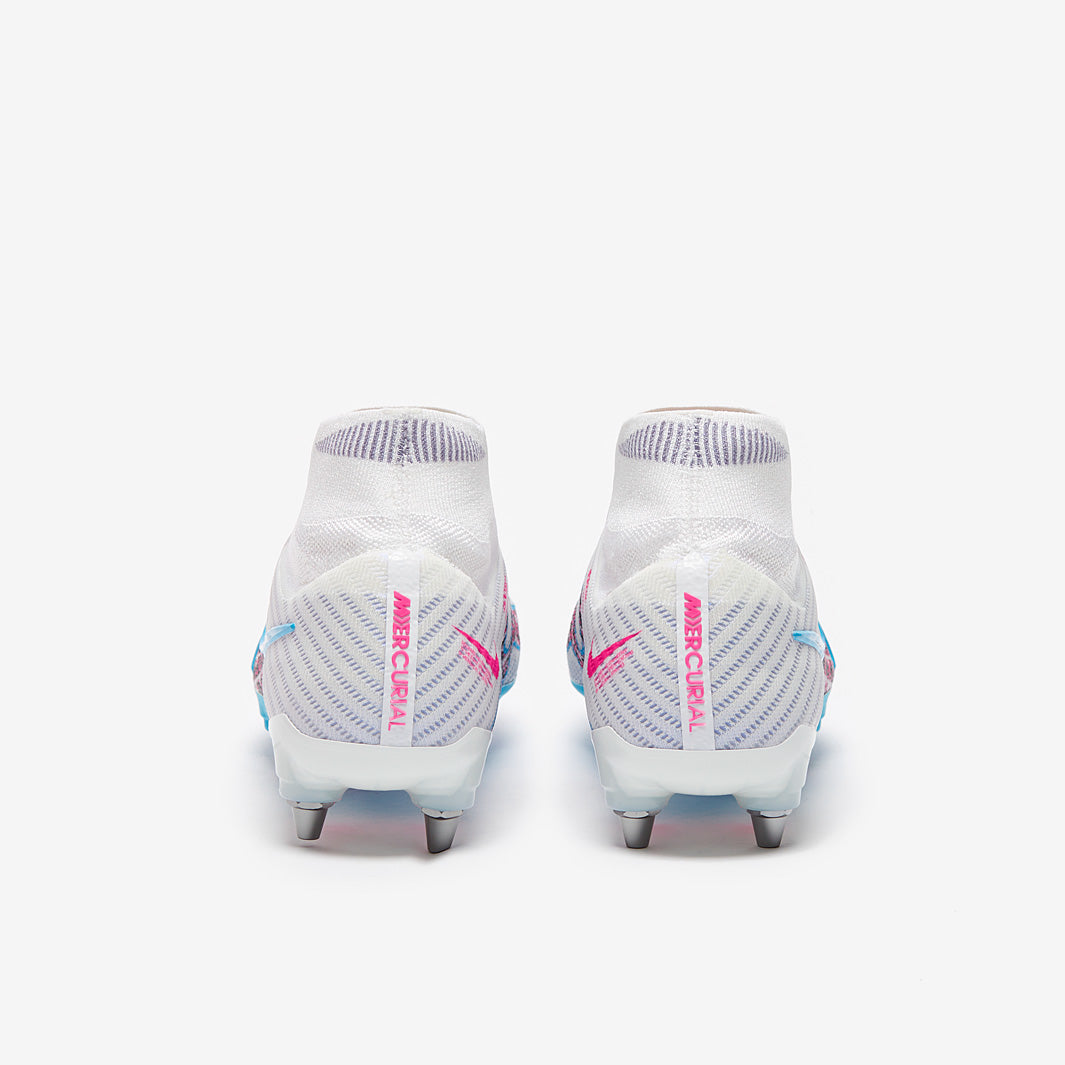 Nike Air Zoom Mercurial Superfly IX Elite SG-Pro Player Edition Football Boots White/Baltic Blue/Pink Blast/Indigo Haze