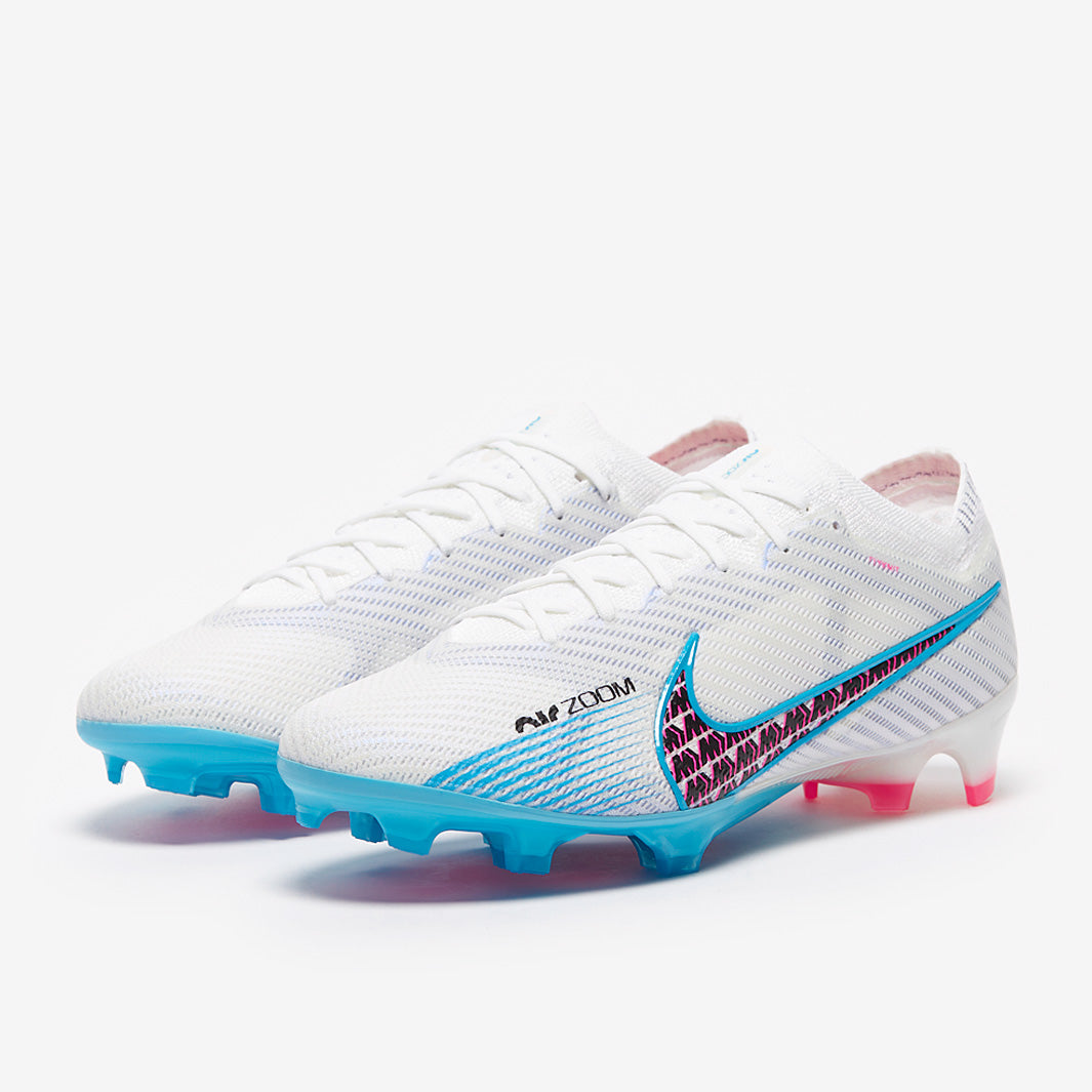 Nike Air Zoom Mercurial Vapor XV Elite FG Chuteira Campo White/Baltic Blue/Pink Blast/Indigo Haze