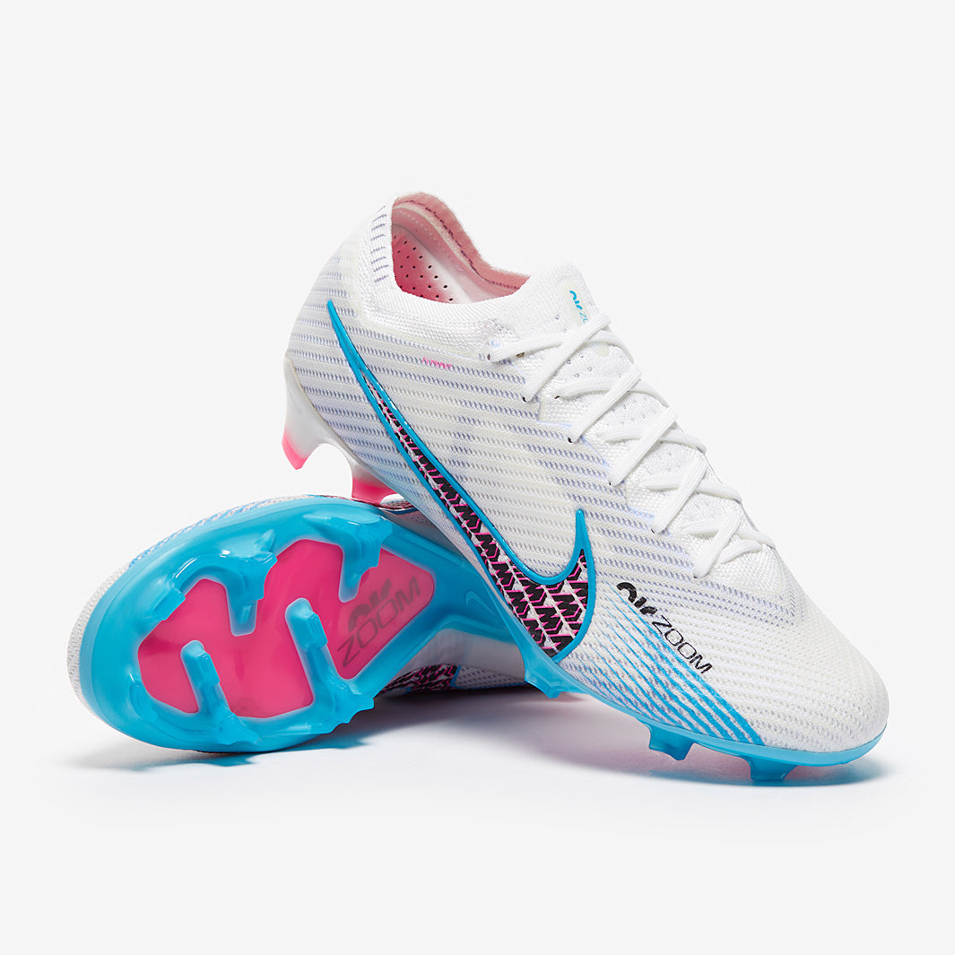 Nike Air Zoom Mercurial Vapor XV Elite FG Chuteira Campo White/Baltic Blue/Pink Blast/Indigo Haze