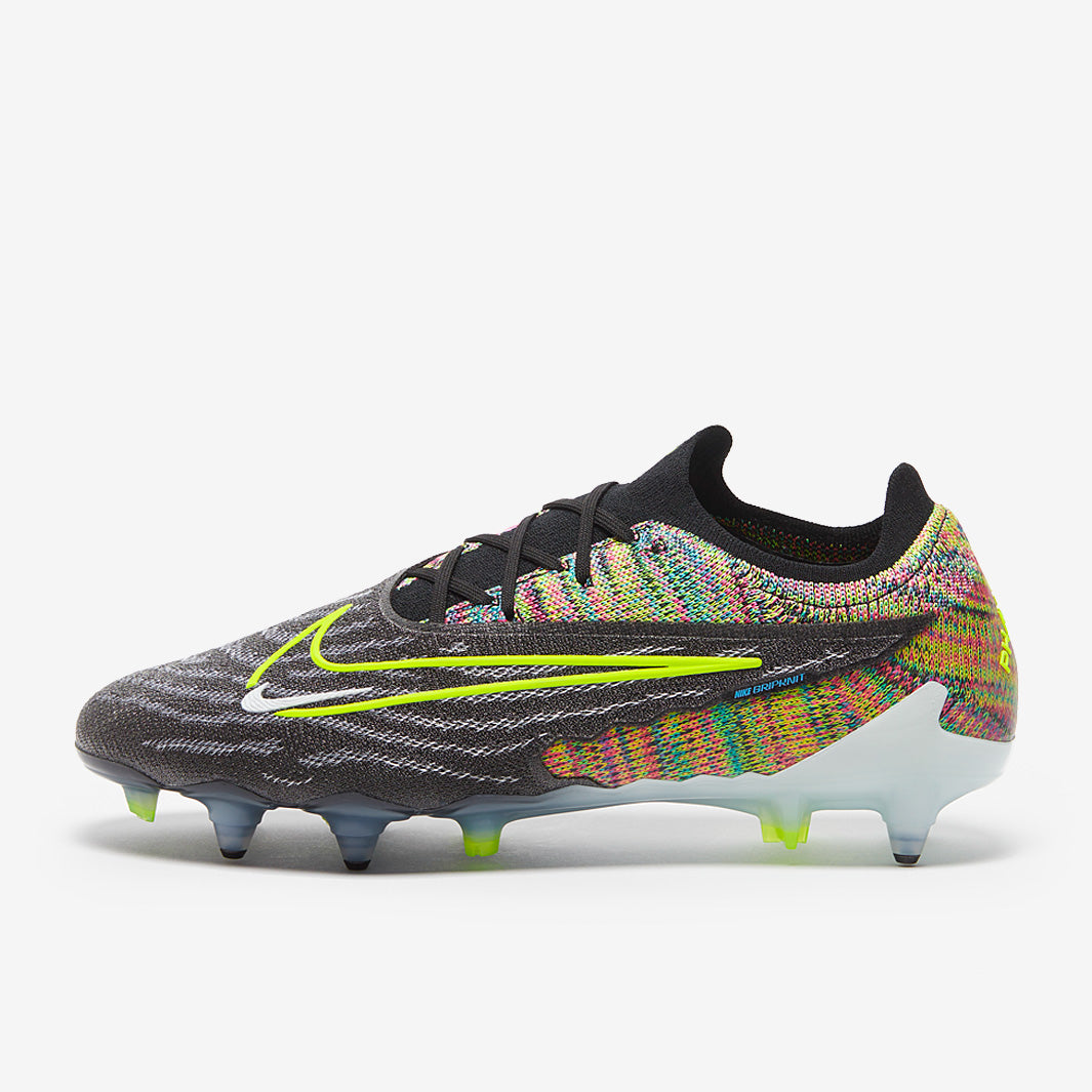 Nike Phantom GX Elite Link SG-Pro Anti-Clog Football Boots Black/Volt/White/Blue Glow