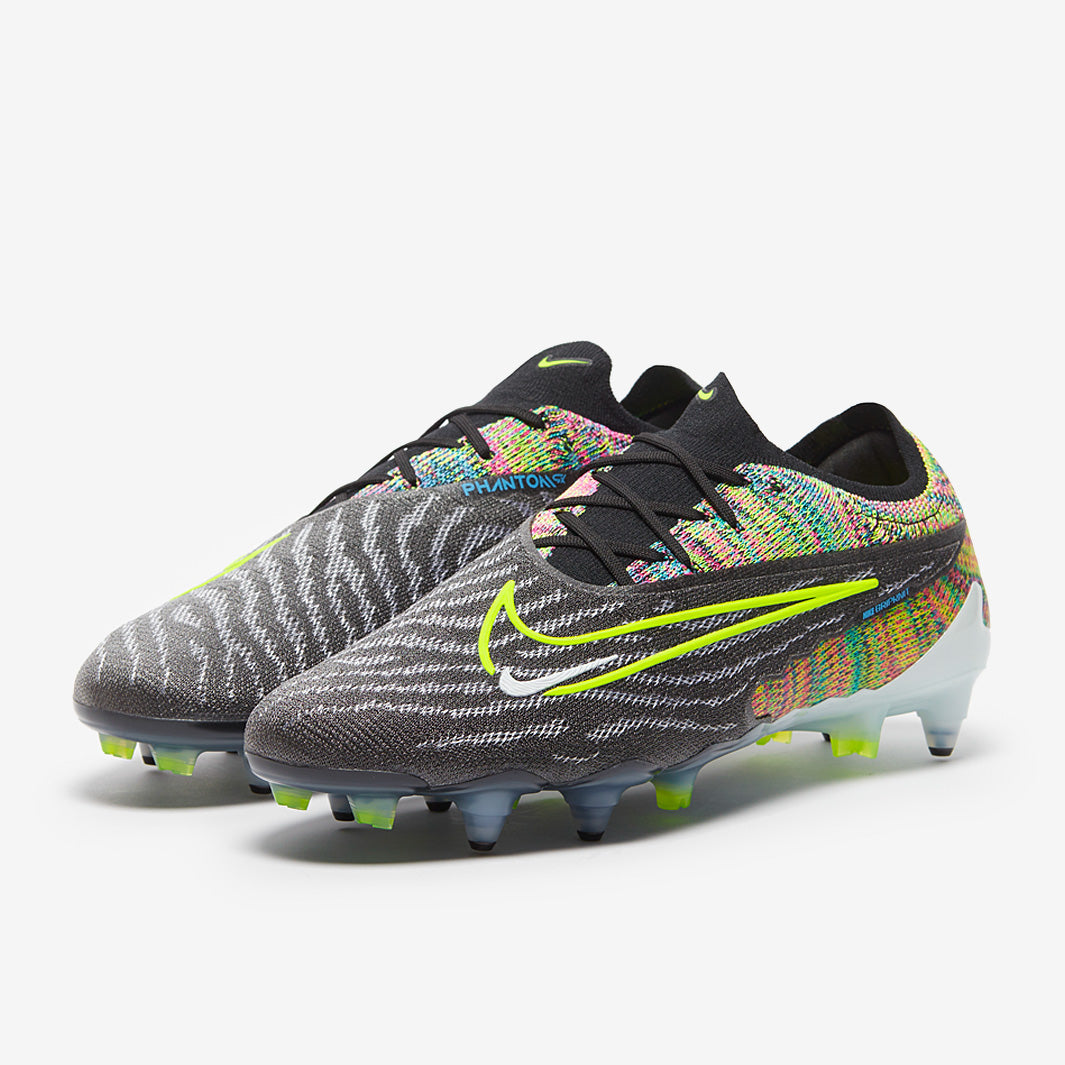 Nike Phantom GX Elite Link SG-Pro Anti-Clog Football Boots Black/Volt/White/Blue Glow