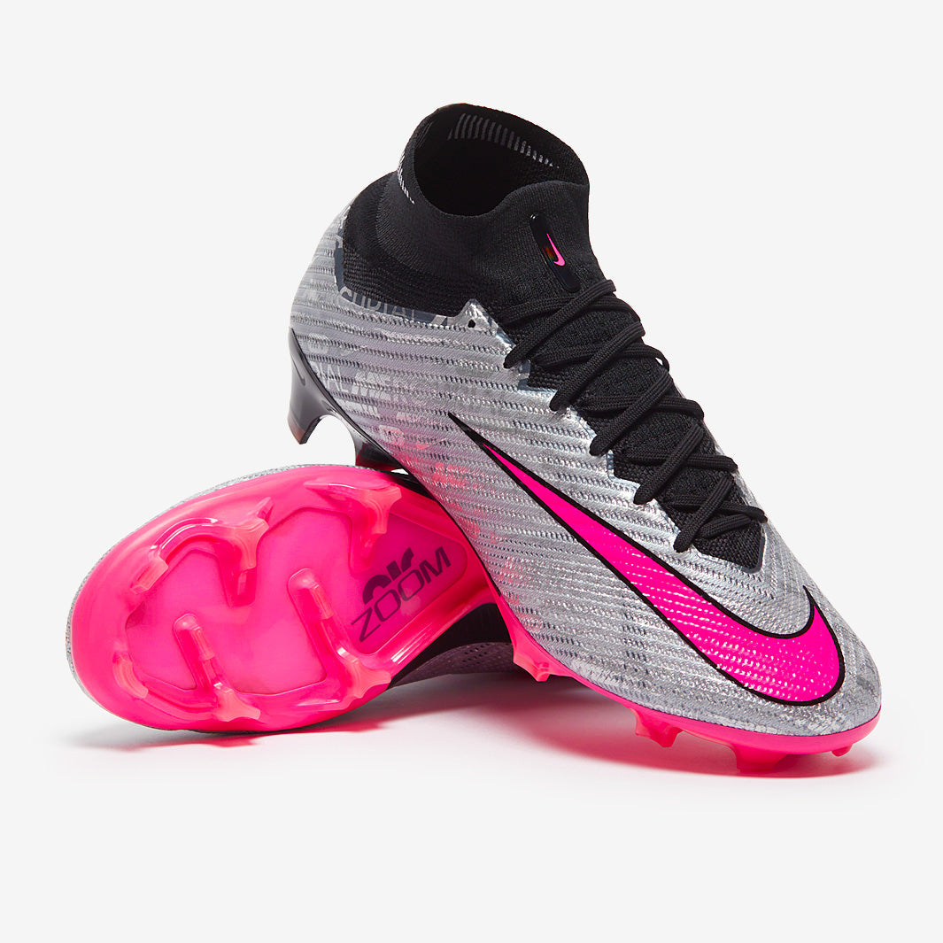 Nike Air Zoom Mercurial Superfly IX Elite XXV FG Football Boots Metallic Silver/Hyper Pink/Black