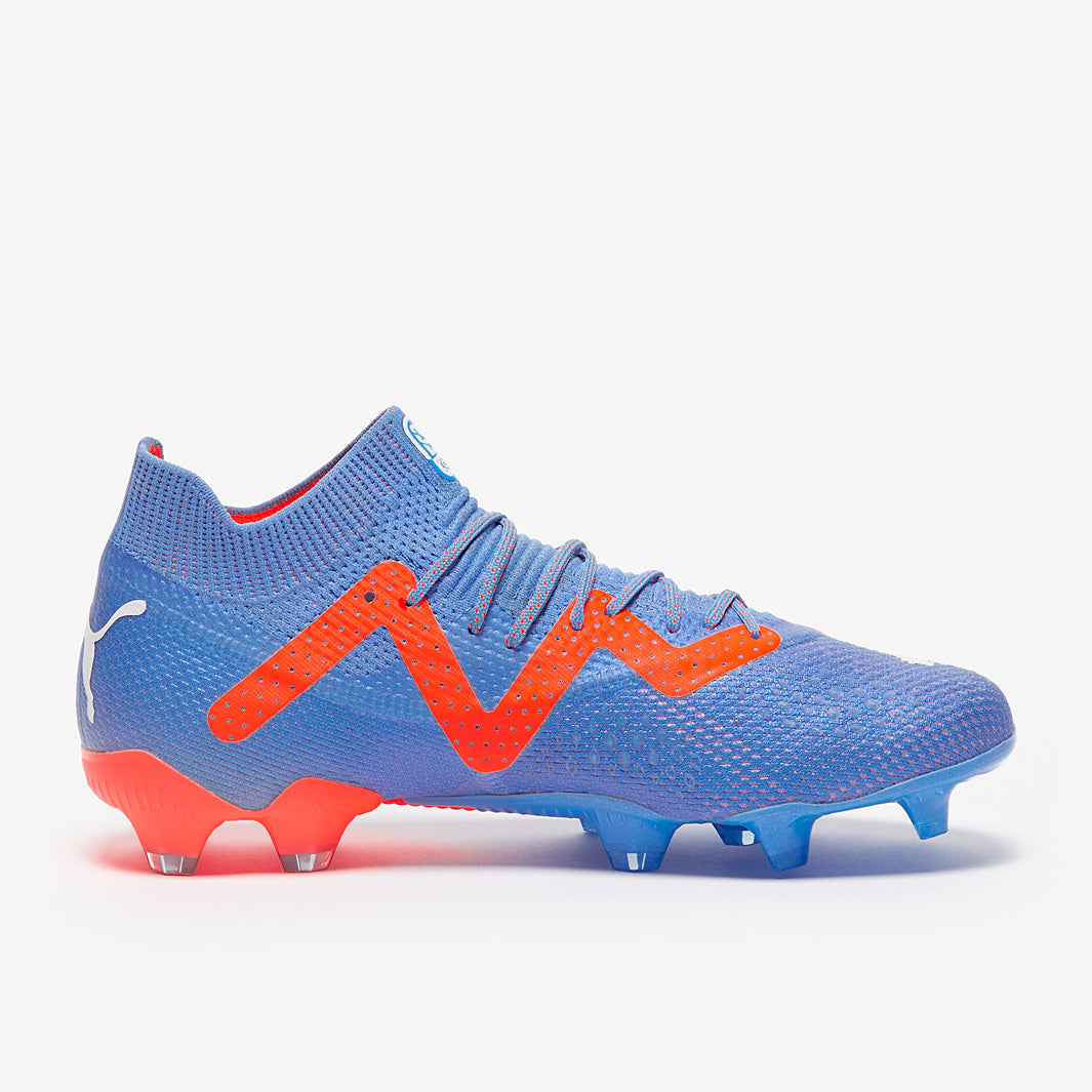 Puma Women's Future Ultimate FG/AG Football Boots Blue Glimmer/Puma White/Puma Ultra Orange