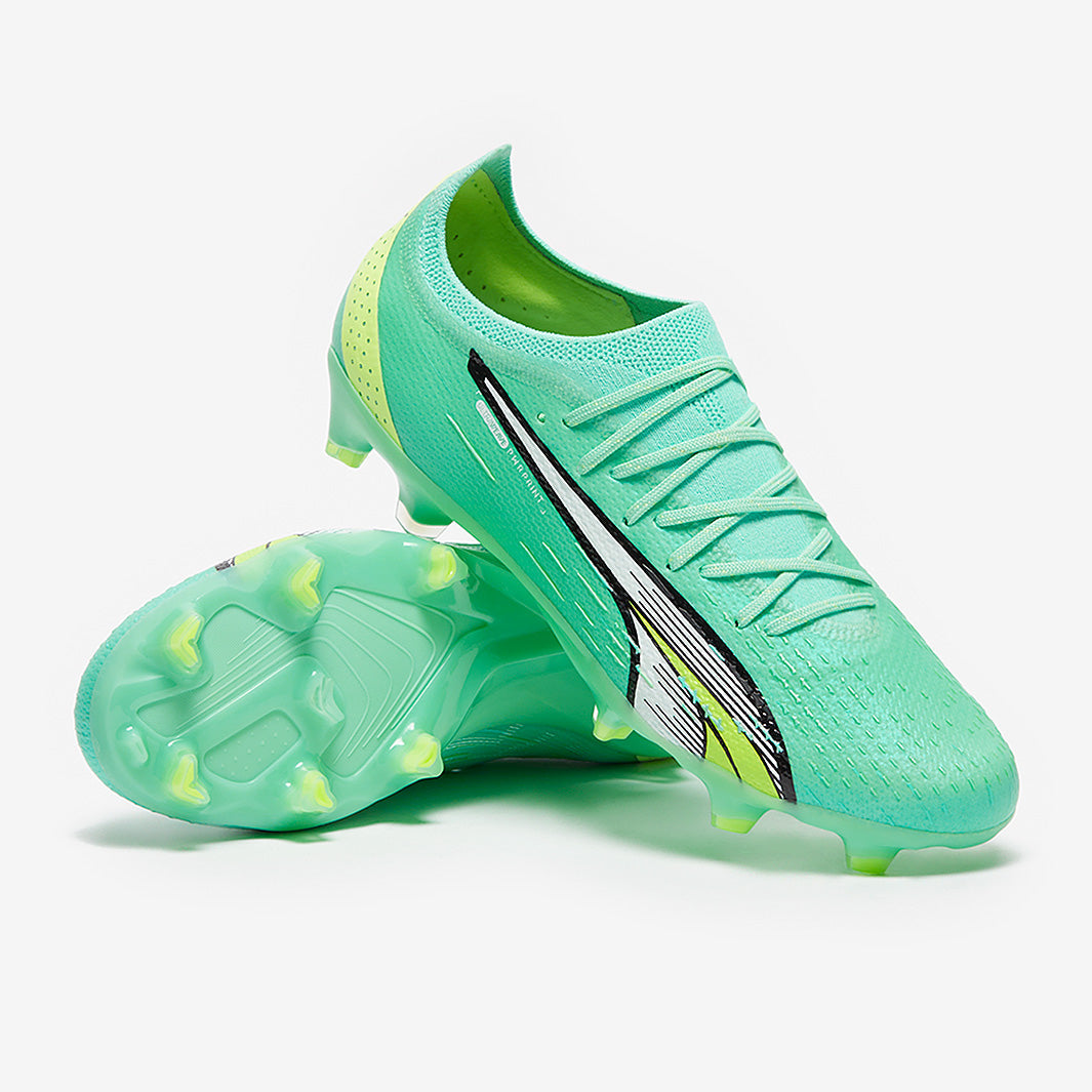 Puma Women's Ultra Ultimate FG/AG Football Boots Electric Peppermint/Puma White/Fast Yellow