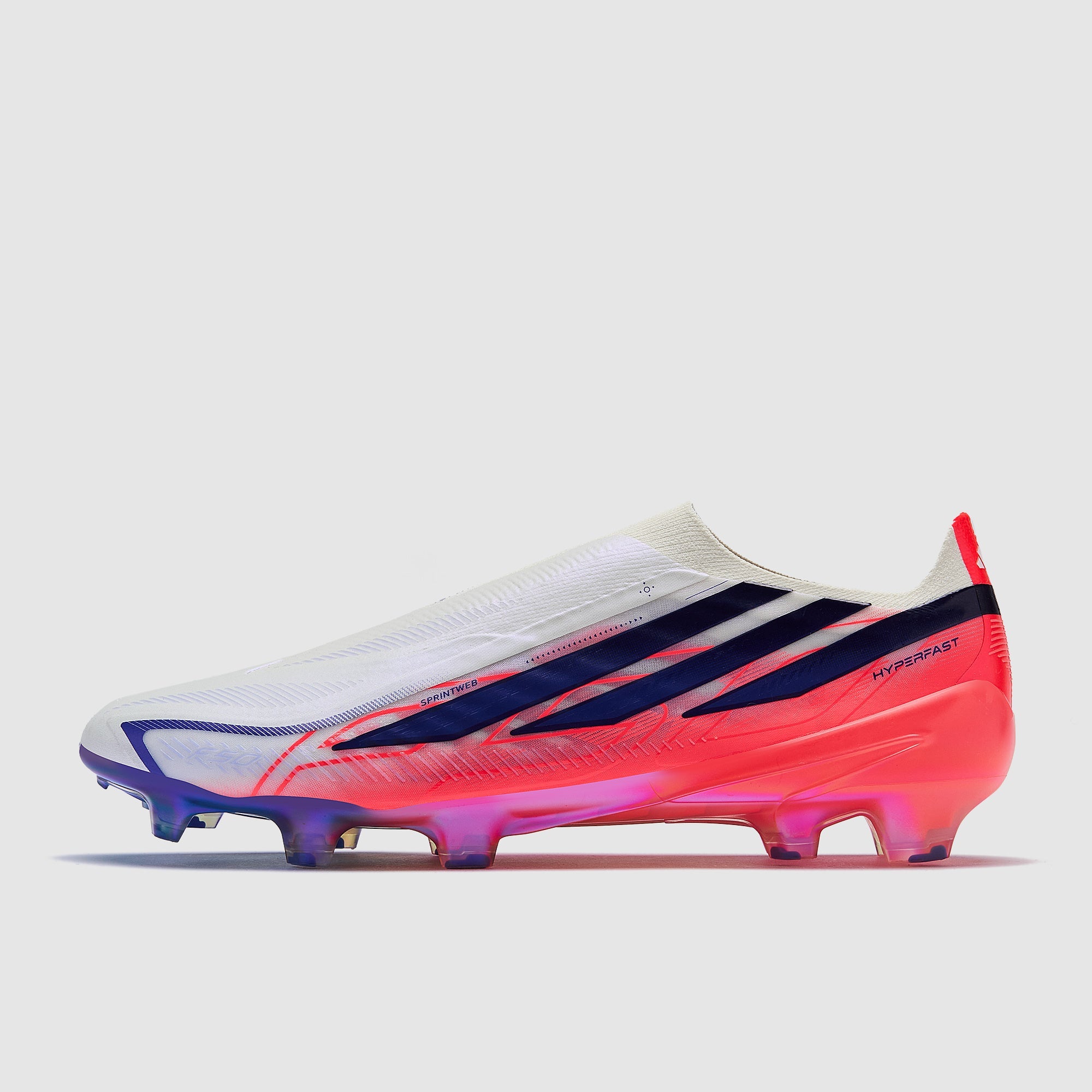 Adidas F50 Hyperfast Elite Laceless FG Football Boots Ftwr White/Solar Purple/Solar Turbo
